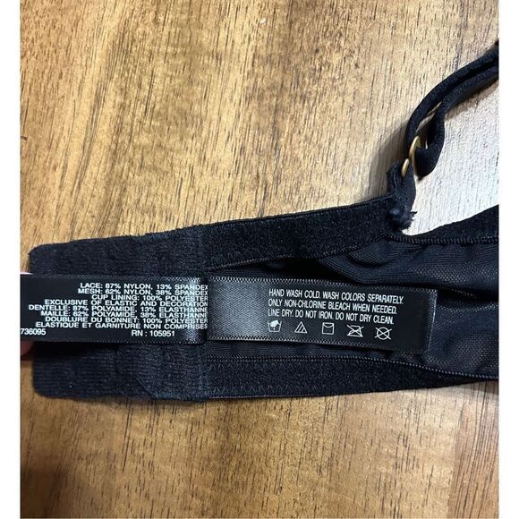 Natori Full Figure Contour Underwire Lace Bra BLACK CAFE Size 32DDD - Picture 8 of 8